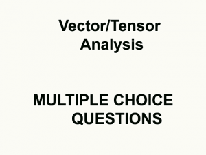 vector analysis mcqs