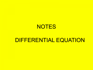 differential equations