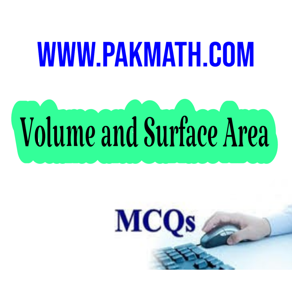Volume and surface are mcqs general math