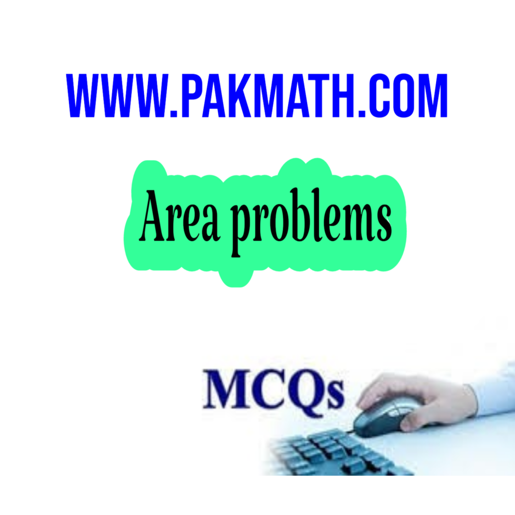 Area problem mcqs general math