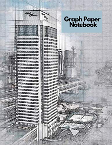 Graph Paper Notebook: Architecture City Towers Grids Buildings Drawings Plans Designs Themed Notebook - 5 x 5 Graph Paper - 120 Pages (60 Sheets) - 8.5" x 11"