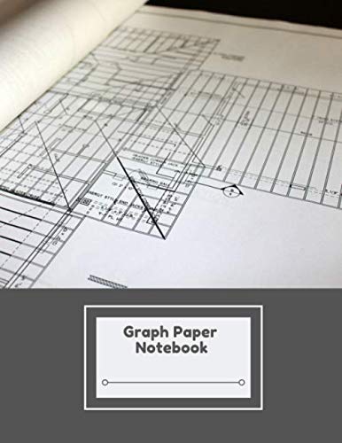 Graph Paper Notebook: Architecture Design Plans Drawings Blueprints Themed Notebook - 5 x 5 Graph Paper - 120 Pages (60 Sheets) - 8.5" x 11" - Glossy Paperback Cover