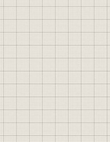 Cross - Section Quadrille Pad: 10x10 Grid Rule Graph Paper Notebook, 8 1/2" x 11", 50 Sheets (100 Pages) CREAM - Double Sided