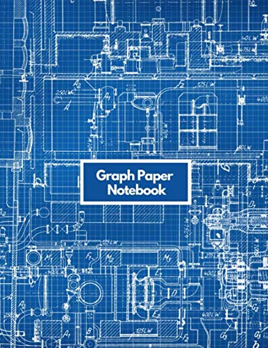 Graph Paper Notebook: Blueprint Architecture City Towers Buildings Drawings Plans Designs Themed Notebook - 5 x 5 Graph Paper - 120 Pages (60 Sheets) - 8.5" x 11" - Glossy Paperback Cover
