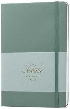 Nebula Note Premium by Colorverse - Tea Grey - 8.3" x 5.5" Hardcover Notebook - 192 Pages (90g/m2), Plain (Blank)
