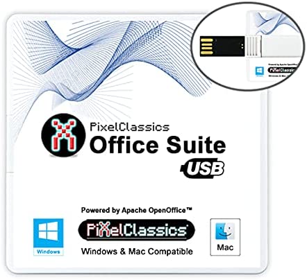 Office Suite 2021 Compatible with Microsoft Office 2019 365 2020 2016 2013 Powered by Apache OpenOffice on USB with Lifetime License for Windows 11 10 8.1 8 7 Vista XP 32 64-Bit PC, macOS & Mac OS X