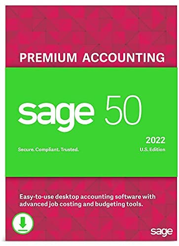 Sage 50 Premium Accounting 2022 U.S. 5-User Small Business Accounting Software [PC Download]