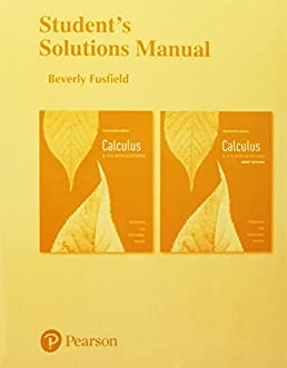 Student Solutions Manual for Calculus & Its Applications and Calculus & Its Applications, Brief Version