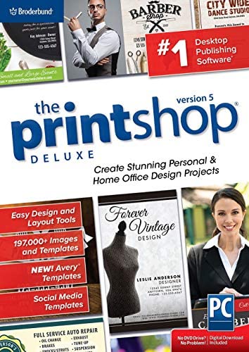 The Print Shop Deluxe 5.0 - Creative Design Suite for home and small business [PC Download]
