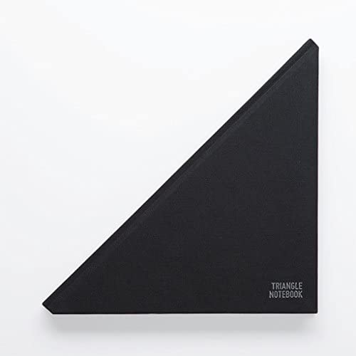 Triangle Notebook - Unique Design - Fabric Hardcover Triangle Notebook (Black)