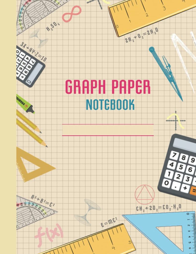 Graph Paper Notebook: Cute Notebook, Quad Ruled 4x4 (4 squares per inch) for math, science, chemistry, engineering, and architecture students