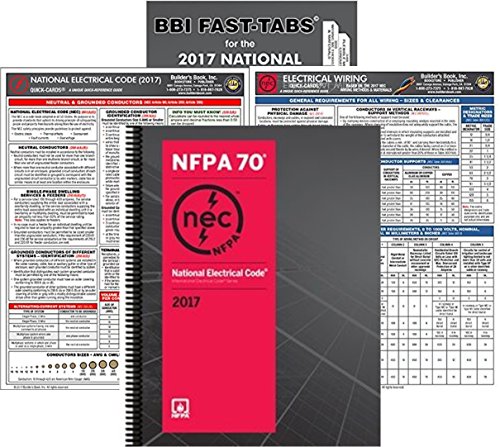 NFPA 70 2017: National Electrical Code, NEC, Spiralbound, NEC Fast Tabs, NEC Quick Card and Electrical Wiring Quick Card, 2017 Edition, Package