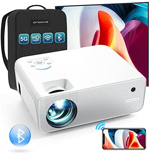 ONOAYO 5G WiFi Projector 9800L 400 ANSI lumens Full HD Native 1920×1080P Bluetooth Projector, ±50° 4P/4D Keystone Support 4K&Zoom, Full Sealed Optical/LCD/LED/Home/Outdoor Wireless Portable Projector