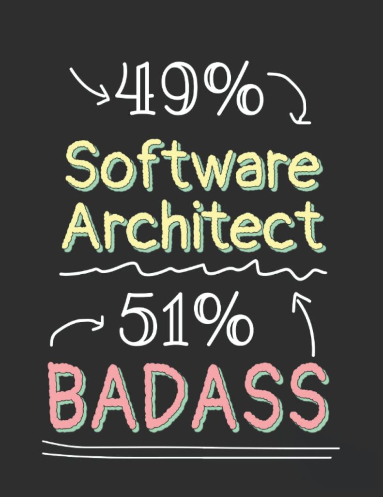 Badass Software Architect Notebook: Funny Lined Journal, Notebook, Size 8.5x11 Inches 120 Pages