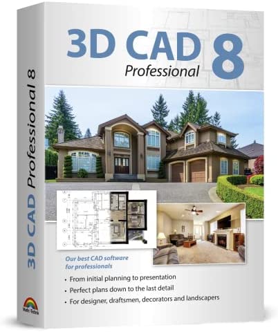 Home design and 3D construction software for Windows 11, 10, 8.1, 7 - Plan and design buildings from initial rough sketches to the finished blueprints - 3D CAD 8 Professional