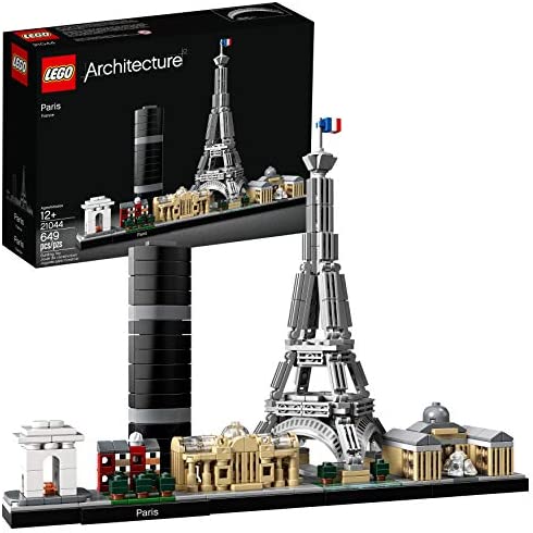 LEGO Architecture Skyline Collection 21044 Paris Skyline Building Kit with Eiffel Tower Model and Other Paris City Architecture for Build and Display (649 Pieces)