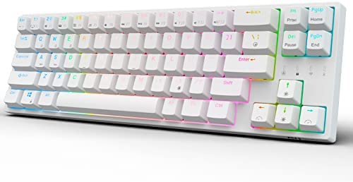 RK ROYAL KLUDGE RK68 Plus Mechanical Keyboard, 2.4Ghz Wireless/Bluetooth/Wired Red Switch 65% Gaming Keyboard, RGB Hot Swappable with Software for Win/Mac