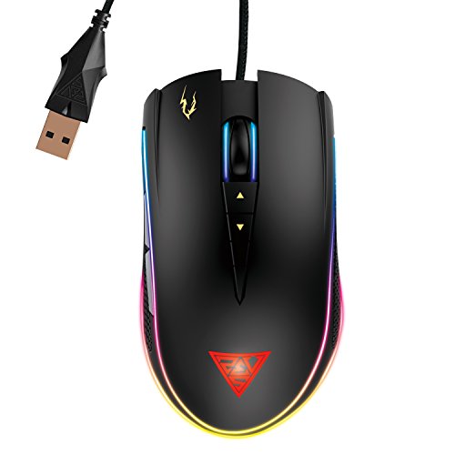 ZEUS GAMDIAS Optical Gaming Mouse with RGB Streaming Light, HERA Software Supported, 8 Programmable keys, adjustable 1600 DPI (ZEUS P2