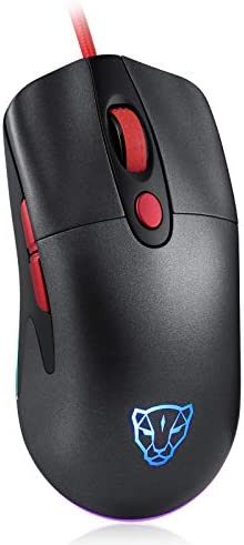 Motospeed Wired Gaming Mouse,RGB Chroma Backlit Gaming Mouse,6 Programmable Buttons, 6400 DPI Adjustable,Comfortable Grip Ergonomic Optical PC Computer Gaming Mice for PC,Laptop,MacBook