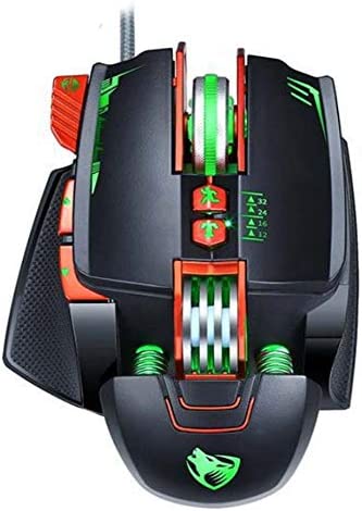 Shenligod Gaming Mouse Wired [3200 DPI] [Programmable] [Breathing Light] Ergonomic Game USB Computer Mice RGB Gamer Desktop Laptop PC Gaming Mouse,8 Buttons forWindows PC Gamers
